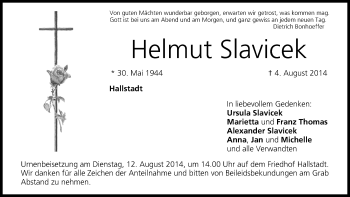 Anzeige von Helmut Slavicek von MGO