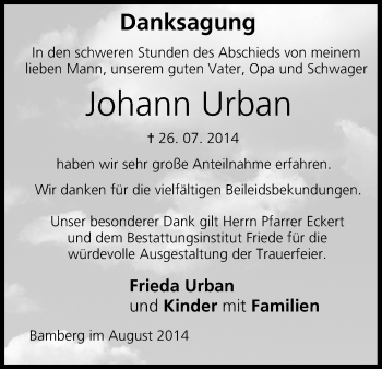 Anzeige von Johann Urban von MGO