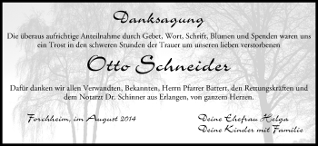 Anzeige von Otto Schneider von MGO