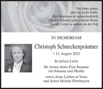 Anzeige von Christoph Schneckenpointner von MGO