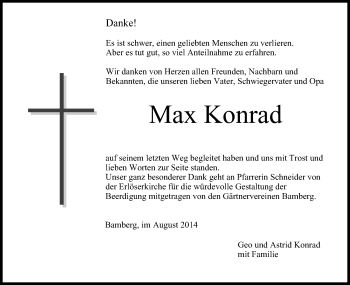 Anzeige von Max Konrad von MGO