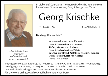 Anzeige von Georg Krischke von MGO
