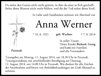 Anzeige von Anna Werner von MGO