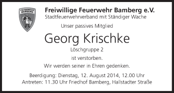 Anzeige von Georg Krischke von MGO