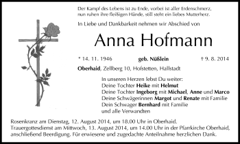 Anzeige von Anna Hofmann von MGO
