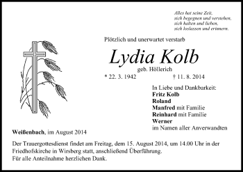 Anzeige von Lydia Kolb von MGO