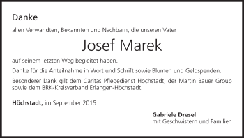 Anzeige von Josef Marek von MGO