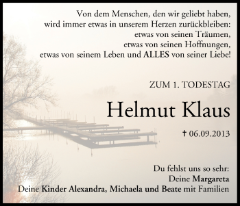Anzeige von Helmut Klaus von MGO