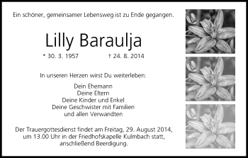 Anzeige von Lilly Baraulja von MGO