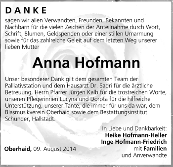 Anzeige von Anna Hofmann von MGO