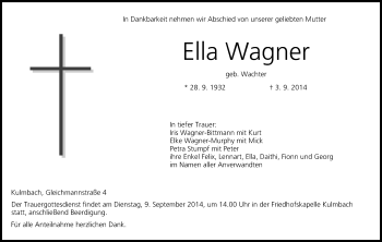 Anzeige von Ella Wagner von MGO