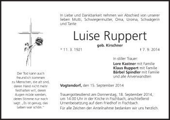 Anzeige von Luise Ruppert von MGO