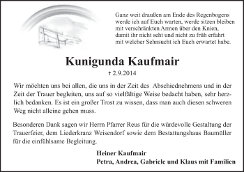Anzeige von Kunigunda Kaufmair von MGO