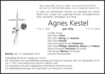 Anzeige von Agnes Kestel von MGO
