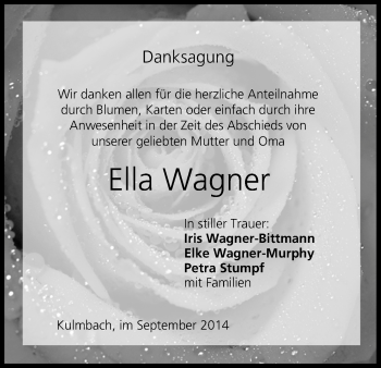 Anzeige von Ella Wagner von MGO