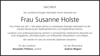 Anzeige von Susanne Holste von MGO