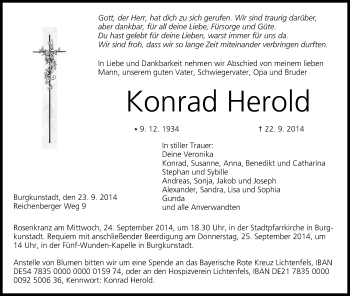 Anzeige von Konrad Herold von MGO