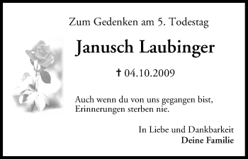 Anzeige von Janusch Laubinger von MGO