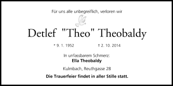 Anzeige von Detlef Theobaldy von MGO