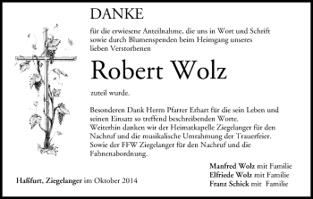 Anzeige von Robert Wolz von MGO