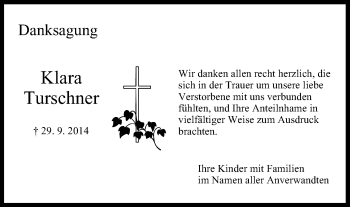 Anzeige von Klara Turschner von MGO