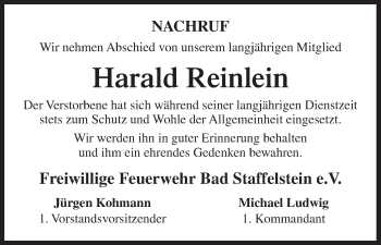 Anzeige von Harald Reinlein von MGO