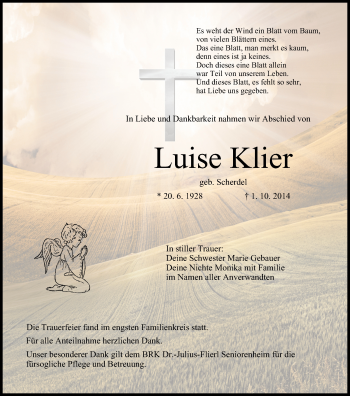 Anzeige von Luise Klier von MGO