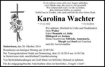 Anzeige von Karolina Wachter von MGO
