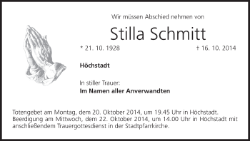 Anzeige von Stilla Schmitt von MGO