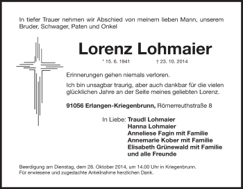 Anzeige von Lorenz Lohmaier von MGO