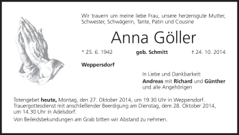 Anzeige von Anna Göller von MGO