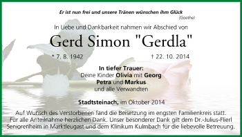 Anzeige von Gerd Simon von MGO