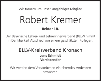 Anzeige von Robert Kremer von MGO