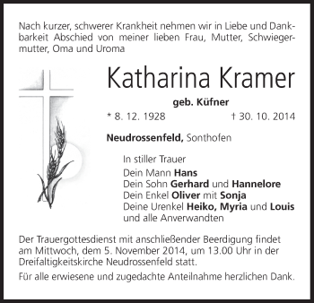 Anzeige von Katharina Kramer von MGO