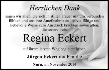 Anzeige von Regina Eckert von MGO