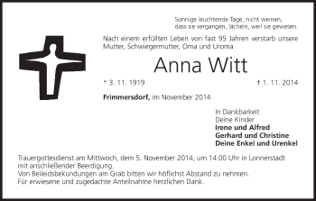 Anzeige von Anna Witt von MGO