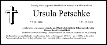 Anzeige von Ursula Petschke von MGO