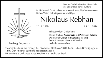Anzeige von Nikolaus Rebhan von MGO