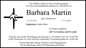 Anzeige von Barbara Martin von MGO