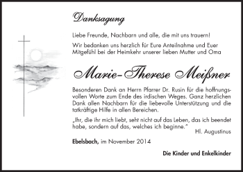 Anzeige von Marie-Therese Meißner von MGO
