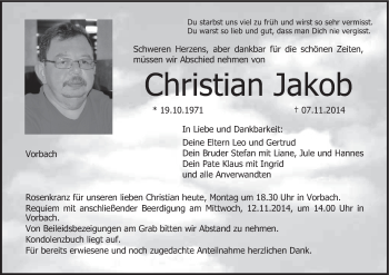 Anzeige von Christian Jakob von MGO