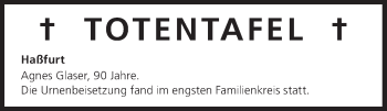 Anzeige von Totentafel vom 10.11.2014 von MGO
