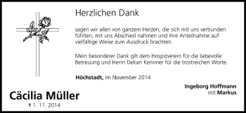 Anzeige von Cäcilia Müller von MGO