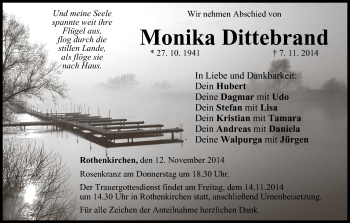 Anzeige von Monika Dittebrand von MGO