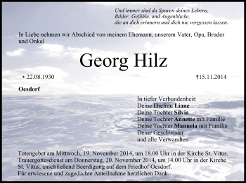 Anzeige von Georg Hilz von MGO