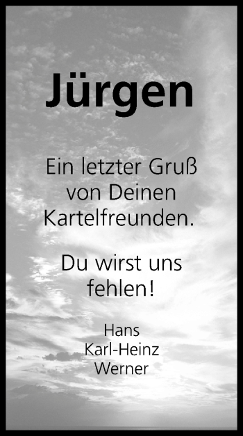 Anzeige von Jürgen  von MGO