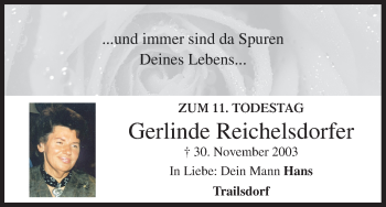 Anzeige von Gerlinde Reichelsdorfer von MGO