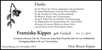 Anzeige von Franziska Kippes von MGO