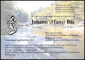 Anzeige von Johann Bär von MGO