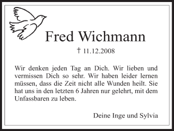 Anzeige von Fred Wichmann von MGO